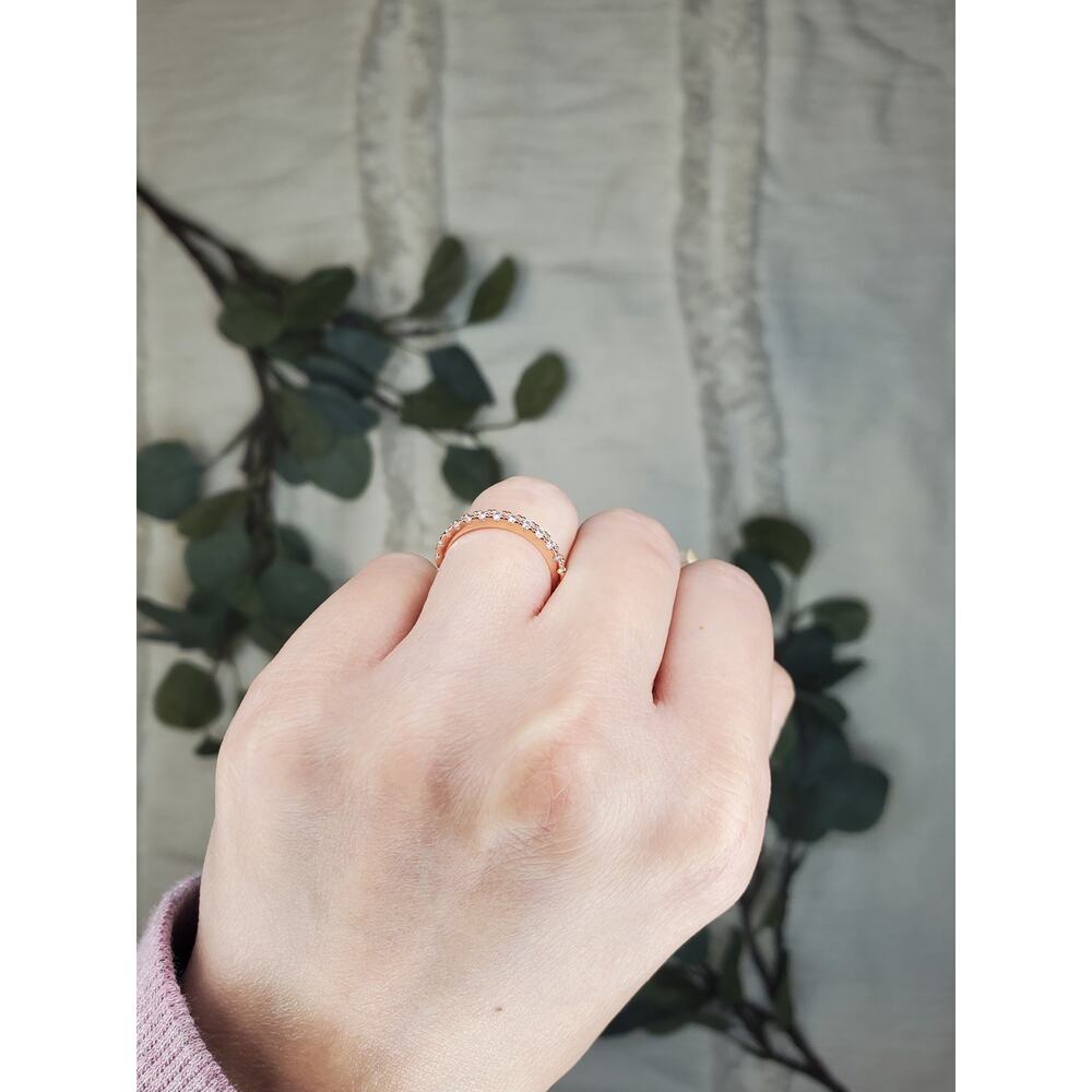 Adornia 14K Rose Gold Plated Swarovski Crystal Band - Picture 7 of 8